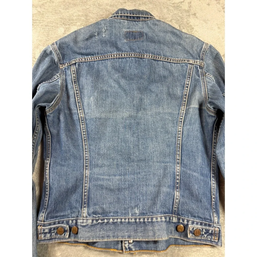 Vtg 80s Levi's 70500 Denim Trucker Jacket Men's L Faded Distressed USA-Era